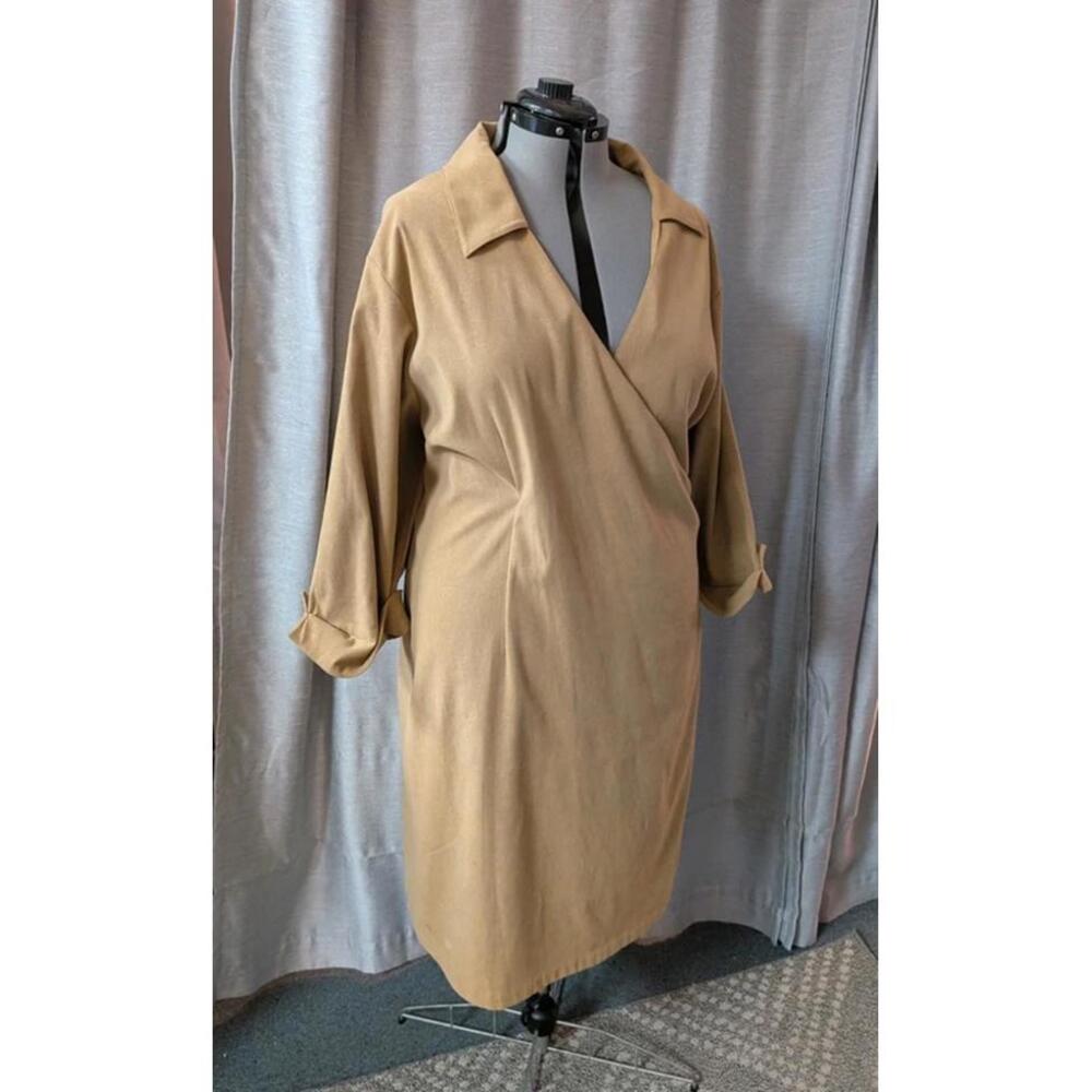 Golden Brown Size 34 Wrap Dress Selene Sport